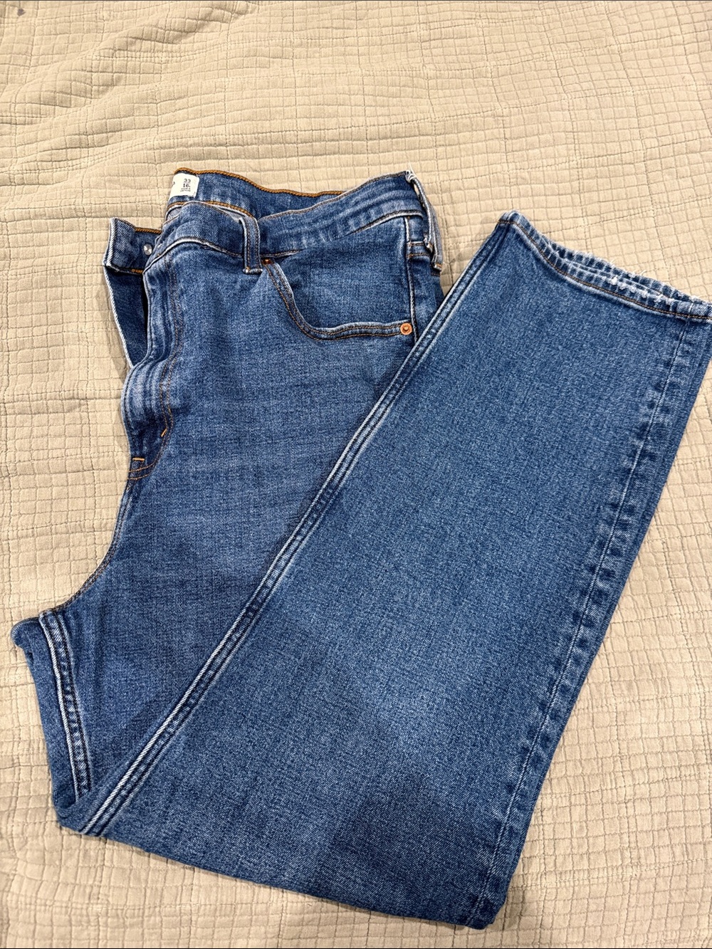 Abercrombie & Fitch Light Blue Denim Ankle Straight Jeans - 16 Long (33 inch)